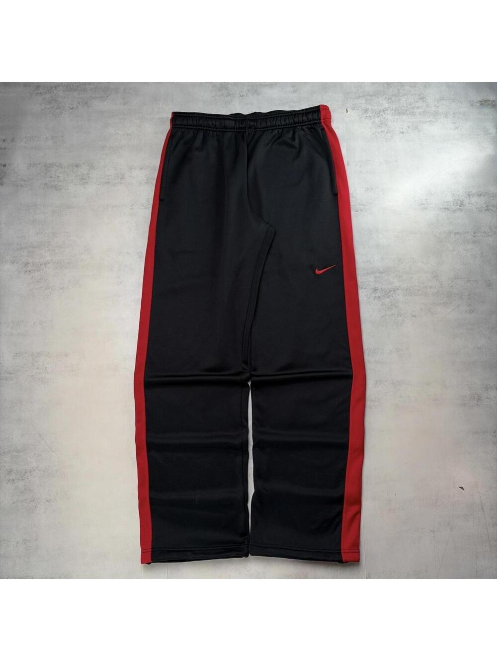 Y2K Black Nike Grunge Baggy Striped Skater Sweatpants